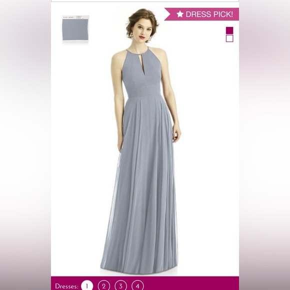 BLUE/GREY “Platinum” AFTER SIX size 10 Bridesmaid Dress - Picture 1 of 4